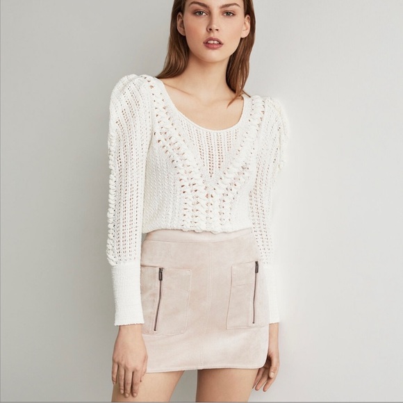 BCBGMAXAZRIA Pink Faux Suede Mini Skirt - XXS - Picture 9 of 9